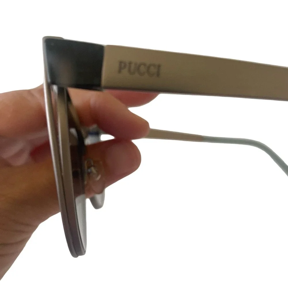 Emilio Pucci EP 111 Cat Eye Sunglasses Brown Grey Blue Gradient‎ Made in Italy